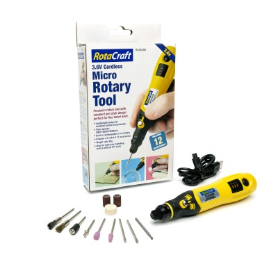 MICRO ROTARY TOOL 3.7V CORDLESS WITH ACCESSORIES - ROTA CRAFT RC03USB